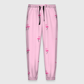 Мужские брюки 3D с принтом Фламинго на розовом фоне в Курске, 100% полиэстер | манжеты по низу, эластичный пояс регулируется шнурком, по бокам два кармана без застежек, внутренняя часть кармана из мелкой сетки | birds | delicate | flamingo | minimalism | minimalistic | nature | pattern | pink | seamless | summer | vacation | бесшовный | изящный | лето | минимализм | минималистичный | отпуск | паттерн | природа | птицы | розовый | фламинго
