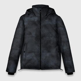Мужская зимняя куртка 3D с принтом Акварельные разводы черный в Тюмени, верх — 100% полиэстер; подкладка — 100% полиэстер; утеплитель — 100% полиэстер | длина ниже бедра, свободный силуэт Оверсайз. Есть воротник-стойка, отстегивающийся капюшон и ветрозащитная планка. 

Боковые карманы с листочкой на кнопках и внутренний карман на молнии. | абстракция | акварель | тай дай | темно серый | темный принт | черный