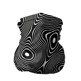 Бандана-труба 3D с принтом Чёрно белая стилизованная поверхность воды   Wave pattern в Тюмени, 100% полиэстер, ткань с особыми свойствами — Activecool | плотность 150‒180 г/м2; хорошо тянется, но сохраняет форму | abstraction | fashion | pattern | raster | water | waves | абстракция | вода | волны | мода | паттерн | растр