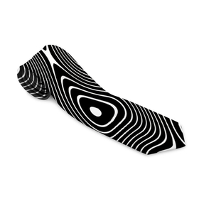 Галстук 3D с принтом Чёрно белая стилизованная поверхность воды   Wave pattern в Санкт-Петербурге, 100% полиэстер | Длина 148 см; Плотность 150-180 г/м2 | abstraction | fashion | pattern | raster | water | waves | абстракция | вода | волны | мода | паттерн | растр