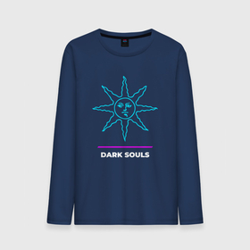 Мужской лонгслив хлопок с принтом Символ Dark Souls в неоновых цветах в Тюмени, 100% хлопок |  | dark | dark souls | logo | neon | souls | дарк | игра | игры | лого | логотип | неон | символ | соулс