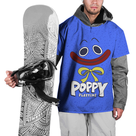 Накидка на куртку 3D с принтом Poppy Playtime  Huggy Wuggy в Курске, 100% полиэстер |  | horror | huggy | kissy | playtime | poppy | poppy playtime | wuggy | вагги | поппи | ужас | хагги
