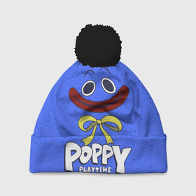Шапка 3D c помпоном с принтом Poppy Playtime  Huggy Wuggy в Новосибирске, 100% полиэстер | универсальный размер, печать по всей поверхности изделия | horror | huggy | kissy | playtime | poppy | poppy playtime | wuggy | вагги | поппи | ужас | хагги