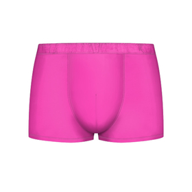 Мужские трусы 3D с принтом Яркий розовый из фильма Барби в Курске, 50% хлопок, 50% полиэстер | классическая посадка, на поясе мягкая тканевая резинка | костюм из фильма барби | розовый цвет | фильм барби | яркий розовый | ярко розовый цвет