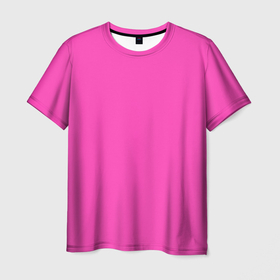 Мужская футболка 3D с принтом Яркий розовый из фильма Барби в Екатеринбурге, 100% полиэфир | прямой крой, круглый вырез горловины, длина до линии бедер | Тематика изображения на принте: костюм из фильма барби | розовый цвет | фильм барби | яркий розовый | ярко розовый цвет