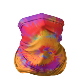 Бандана-труба 3D с принтом Тай дай в радуге в Екатеринбурге, 100% полиэстер, ткань с особыми свойствами — Activecool | плотность 150‒180 г/м2; хорошо тянется, но сохраняет форму | завяжи и покрась | краски | радуга | тай дай | хиппи | яркое