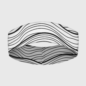 Повязка на голову 3D с принтом Линии Морских Волн в Новосибирске,  |  | abstraction | figure | geometry | isometric | pattern | shape | абстракция | волны | геометрия | изометрический | линии | море | узор | фигура | форма