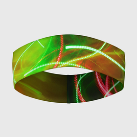 Повязка на голову 3D с принтом Неоновые линии и фонари  Зелёный ,  |  | abstraction | art | artwork | colorful | colors | flas | graphics | lights | lines | neon | patterns | surrealism | waves | абстракция | арт | волны | графика | искусство | линии | неон | разноцветный | сюрреализм | узоры | фонари | цвета