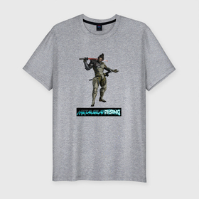 Мужская футболка хлопок Slim с принтом Samuel Rodrigues cyborg mercenary в Белгороде, 92% хлопок, 8% лайкра | приталенный силуэт, круглый вырез ворота, длина до линии бедра, короткий рукав | Тематика изображения на принте: 