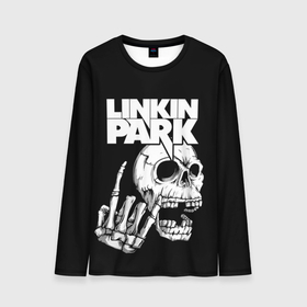 Мужской лонгслив 3D с принтом Linkin Park Череп в Петрозаводске, 100% полиэстер | длинные рукава, круглый вырез горловины, полуприлегающий силуэт | bennington | chester | chester bennington | linkin | linkin park | music | park | rock | бенингтон | линкин | линкин парк | музыка | парк | рок | череп | честер | честер беннингтон
