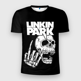 Мужская футболка 3D Slim с принтом Linkin Park Череп в Белгороде, 100% полиэстер с улучшенными характеристиками | приталенный силуэт, круглая горловина, широкие плечи, сужается к линии бедра | bennington | chester | chester bennington | linkin | linkin park | music | park | rock | бенингтон | линкин | линкин парк | музыка | парк | рок | череп | честер | честер беннингтон