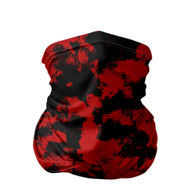 Бандана-труба 3D с принтом Черно красная абстракция в Екатеринбурге, 100% полиэстер, ткань с особыми свойствами — Activecool | плотность 150‒180 г/м2; хорошо тянется, но сохраняет форму | асбтракция | красный | паттерн | пятна | пятнистый | черный | яркий принт