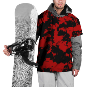 Накидка на куртку 3D с принтом Черно красная абстракция в Кировске, 100% полиэстер |  | асбтракция | красный | паттерн | пятна | пятнистый | черный | яркий принт