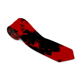Галстук 3D с принтом Черно красная абстракция в Курске, 100% полиэстер | Длина 148 см; Плотность 150-180 г/м2 | Тематика изображения на принте: асбтракция | красный | паттерн | пятна | пятнистый | черный | яркий принт