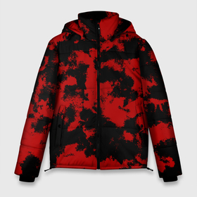 Мужская зимняя куртка 3D с принтом Черно красная абстракция в Кировске, верх — 100% полиэстер; подкладка — 100% полиэстер; утеплитель — 100% полиэстер | длина ниже бедра, свободный силуэт Оверсайз. Есть воротник-стойка, отстегивающийся капюшон и ветрозащитная планка. 

Боковые карманы с листочкой на кнопках и внутренний карман на молнии. | Тематика изображения на принте: асбтракция | красный | паттерн | пятна | пятнистый | черный | яркий принт
