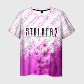 Мужская футболка 3D с принтом S.T.A.L.K.E.R.2 Pro Gaming в Петрозаводске, 100% полиэфир | прямой крой, круглый вырез горловины, длина до линии бедер | logo | st.a.l.k.e.r. | st.a.l.k.e.r.2 | stalker | stalker2 | игра | игры | краска | краски | лого | логотип | символ | ст.а.л.к.е.р | сталкер