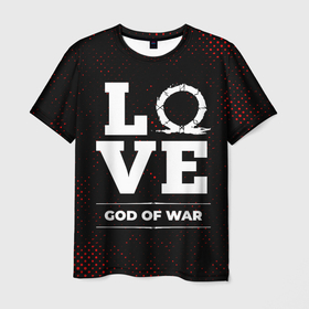 Мужская футболка 3D с принтом God of War Love Классика в Тюмени, 100% полиэфир | прямой крой, круглый вырез горловины, длина до линии бедер | Тематика изображения на принте: 