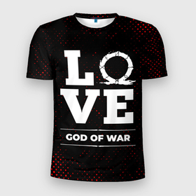 Мужская футболка 3D Slim с принтом God of War Love Классика в Курске, 100% полиэстер с улучшенными характеристиками | приталенный силуэт, круглая горловина, широкие плечи, сужается к линии бедра | 