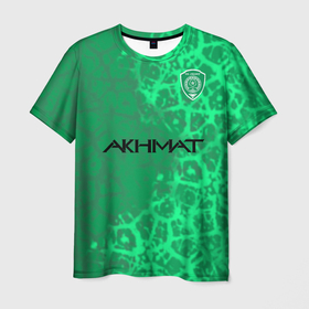 Мужская футболка 3D с принтом Фанат ФК Ахмат в Курске, 100% полиэфир | прямой крой, круглый вырез горловины, длина до линии бедер | ahmat | akhmat | ахмад | ахмат | ахмат сила | кадыров | рамзан | чеченский клуб | чечня