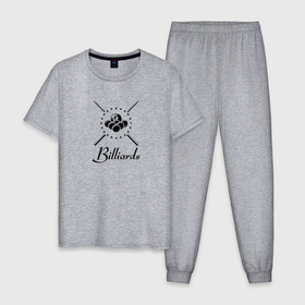 Мужская пижама хлопок с принтом бильярд billard , 100% хлопок | брюки и футболка прямого кроя, без карманов, на брюках мягкая резинка на поясе и по низу штанин
 | 