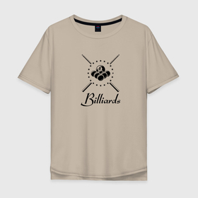 Мужская футболка хлопок Oversize с принтом бильярд billard в Курске, 100% хлопок | свободный крой, круглый ворот, “спинка” длиннее передней части | Тематика изображения на принте: 