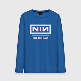 Мужской лонгслив хлопок с принтом Nine Inch Nails Glitch Rock в Санкт-Петербурге, 100% хлопок |  | Тематика изображения на принте: 
