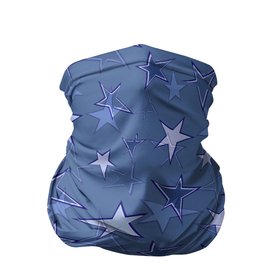 Бандана-труба 3D с принтом Gray Blue Star Pattern , 100% полиэстер, ткань с особыми свойствами — Activecool | плотность 150‒180 г/м2; хорошо тянется, но сохраняет форму | Тематика изображения на принте: gray blue | pattern | star | звездный узор | звезды | серый | синий