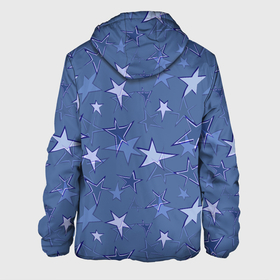 Мужская куртка 3D с принтом Gray Blue Star Pattern , ткань верха — 100% полиэстер, подклад — флис | прямой крой, подол и капюшон оформлены резинкой с фиксаторами, два кармана без застежек по бокам, один большой потайной карман на груди. Карман на груди застегивается на липучку | Тематика изображения на принте: gray blue | pattern | star | звездный узор | звезды | серый | синий