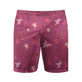 Мужские шорты спортивные с принтом Terracotta Star Pattern в Белгороде,  |  | star | star pattern | terracotta | звездный узор | звезды | коричневый | терракотовый