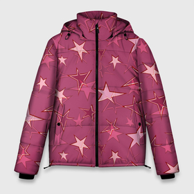 Мужская зимняя куртка 3D с принтом Terracotta Star Pattern в Петрозаводске, верх — 100% полиэстер; подкладка — 100% полиэстер; утеплитель — 100% полиэстер | длина ниже бедра, свободный силуэт Оверсайз. Есть воротник-стойка, отстегивающийся капюшон и ветрозащитная планка. 

Боковые карманы с листочкой на кнопках и внутренний карман на молнии. | star | star pattern | terracotta | звездный узор | звезды | коричневый | терракотовый