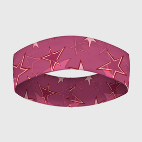 Повязка на голову 3D с принтом Terracotta Star Pattern в Кировске,  |  | star | star pattern | terracotta | звездный узор | звезды | коричневый | терракотовый