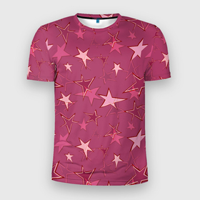 Мужская футболка 3D Slim с принтом Terracotta Star Pattern , 100% полиэстер с улучшенными характеристиками | приталенный силуэт, круглая горловина, широкие плечи, сужается к линии бедра | star | star pattern | terracotta | звездный узор | звезды | коричневый | терракотовый