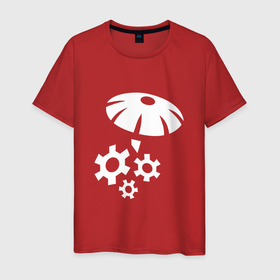 Мужская футболка хлопок с принтом Ремонтный отряд в Тюмени, 100% хлопок | прямой крой, круглый вырез горловины, длина до линии бедер, слегка спущенное плечо. | epic games | fortnite | арт | зонт | иллюстрация | королевская битва