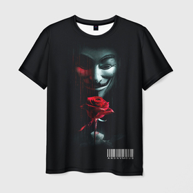 Мужская футболка 3D с принтом Anonymous Анонимус в Екатеринбурге, 100% полиэфир | прямой крой, круглый вырез горловины, длина до линии бедер | активист | анонимный | безымянный | пользователь | сеть