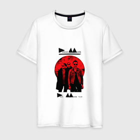 Мужская футболка хлопок с принтом DELTA MACHINE TOUR DM в Белгороде, 100% хлопок | прямой крой, круглый вырез горловины, длина до линии бедер, слегка спущенное плечо. | 