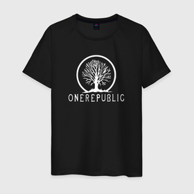 Мужская футболка хлопок с принтом OneRepublic Логотип One Republic в Тюмени, 100% хлопок | прямой крой, круглый вырез горловины, длина до линии бедер, слегка спущенное плечо. | band | metal | one republic | onerepublic | rock | ван | группа | репаблик | рок