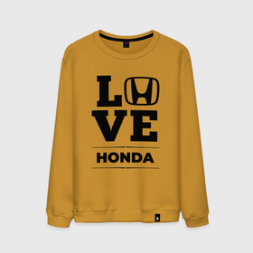 Мужской свитшот хлопок с принтом Honda Love Classic в Курске, 100% хлопок |  | 