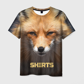 Мужская футболка 3D с принтом Рассерженный лис в Новосибирске, 100% полиэфир | прямой крой, круглый вырез горловины, длина до линии бедер | атака | взгляд | глаза | дерзость | зверь | злой | лис | лиса | отважный | охота | охотник | рыжая | рыжий | сердитый | смелость | хищник | храбрость