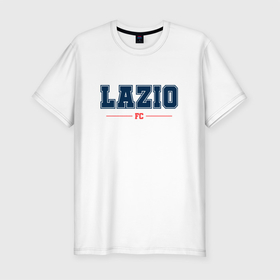 Мужская футболка хлопок Slim с принтом Lazio FC Classic в Курске, 92% хлопок, 8% лайкра | приталенный силуэт, круглый вырез ворота, длина до линии бедра, короткий рукав | Тематика изображения на принте: 