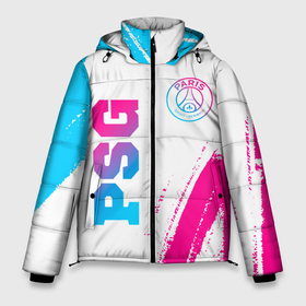 Мужская зимняя куртка 3D с принтом PSG Neon Gradient в Петрозаводске, верх — 100% полиэстер; подкладка — 100% полиэстер; утеплитель — 100% полиэстер | длина ниже бедра, свободный силуэт Оверсайз. Есть воротник-стойка, отстегивающийся капюшон и ветрозащитная планка. 

Боковые карманы с листочкой на кнопках и внутренний карман на молнии. | Тематика изображения на принте: club | football | germain | logo | paris | psg | saint | градиент | жермен | клуб | краска | лого | мяч | неон | пари | псж | сен | символ | спорт | футбол | футболист | футболисты | футбольный