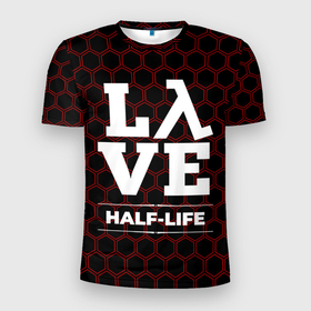 Мужская футболка 3D Slim с принтом Half Life Love Классика в Кировске, 100% полиэстер с улучшенными характеристиками | приталенный силуэт, круглая горловина, широкие плечи, сужается к линии бедра | 