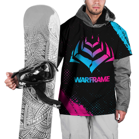 Накидка на куртку 3D с принтом Warframe Neon Gradient в Санкт-Петербурге, 100% полиэстер |  | logo | warframe | варфрейм | градиент | игра | игры | краска | лого | логотип | неон | символ