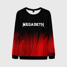 Мужской свитшот 3D с принтом Megadeth Red Plasma , 100% полиэстер с мягким внутренним слоем | круглый вырез горловины, мягкая резинка на манжетах и поясе, свободная посадка по фигуре | Тематика изображения на принте: 