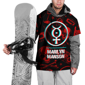 Накидка на куртку 3D с принтом Marilyn Manson Rock Glitch в Кировске, 100% полиэстер |  | band | glitch | manson | marilyn | marilyn manson | metal | rock | глитч | группа | камуфляж | метал | милитари | мэнсон | мэрилин | рок | хард