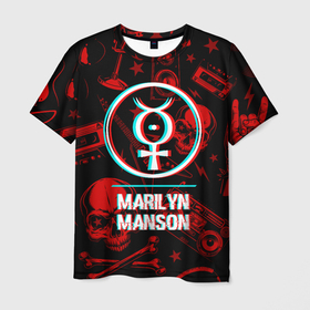 Мужская футболка 3D с принтом Marilyn Manson Rock Glitch в Петрозаводске, 100% полиэфир | прямой крой, круглый вырез горловины, длина до линии бедер | Тематика изображения на принте: band | glitch | manson | marilyn | marilyn manson | metal | rock | глитч | группа | камуфляж | метал | милитари | мэнсон | мэрилин | рок | хард