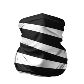 Бандана-труба 3D с принтом Зебра чёрные и белые полосы в Тюмени, 100% полиэстер, ткань с особыми свойствами — Activecool | плотность 150‒180 г/м2; хорошо тянется, но сохраняет форму | Тематика изображения на принте: зебра | полосы | узор | чёрно белое | чёрное и белое
