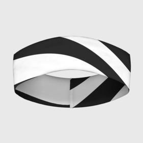 Повязка на голову 3D с принтом Зебра чёрные и белые полосы в Санкт-Петербурге,  |  | зебра | полосы | узор | чёрно белое | чёрное и белое