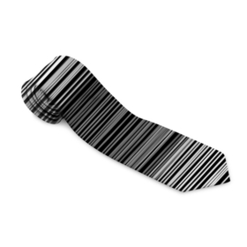 Галстук 3D с принтом Black and white thin stripes Тонкие полосы в Курске, 100% полиэстер | Длина 148 см; Плотность 150-180 г/м2 | black and white | stripes | thin stripes | полосатый узор | серый | тонкие полосы | черно белый
