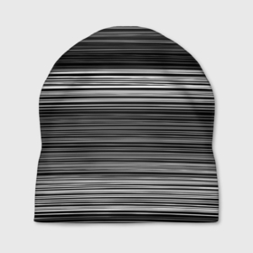 Шапка 3D с принтом Black and white thin stripes Тонкие полосы в Екатеринбурге, 100% полиэстер | универсальный размер, печать по всей поверхности изделия | Тематика изображения на принте: black and white | stripes | thin stripes | полосатый узор | серый | тонкие полосы | черно белый