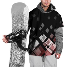 Накидка на куртку 3D с принтом Geometric pattern черно коричневый узор Ромбы в Петрозаводске, 100% полиэстер |  | geometric pattern | rhombuses | геометрический узор | коричневый | ромбы | современный | черной фон